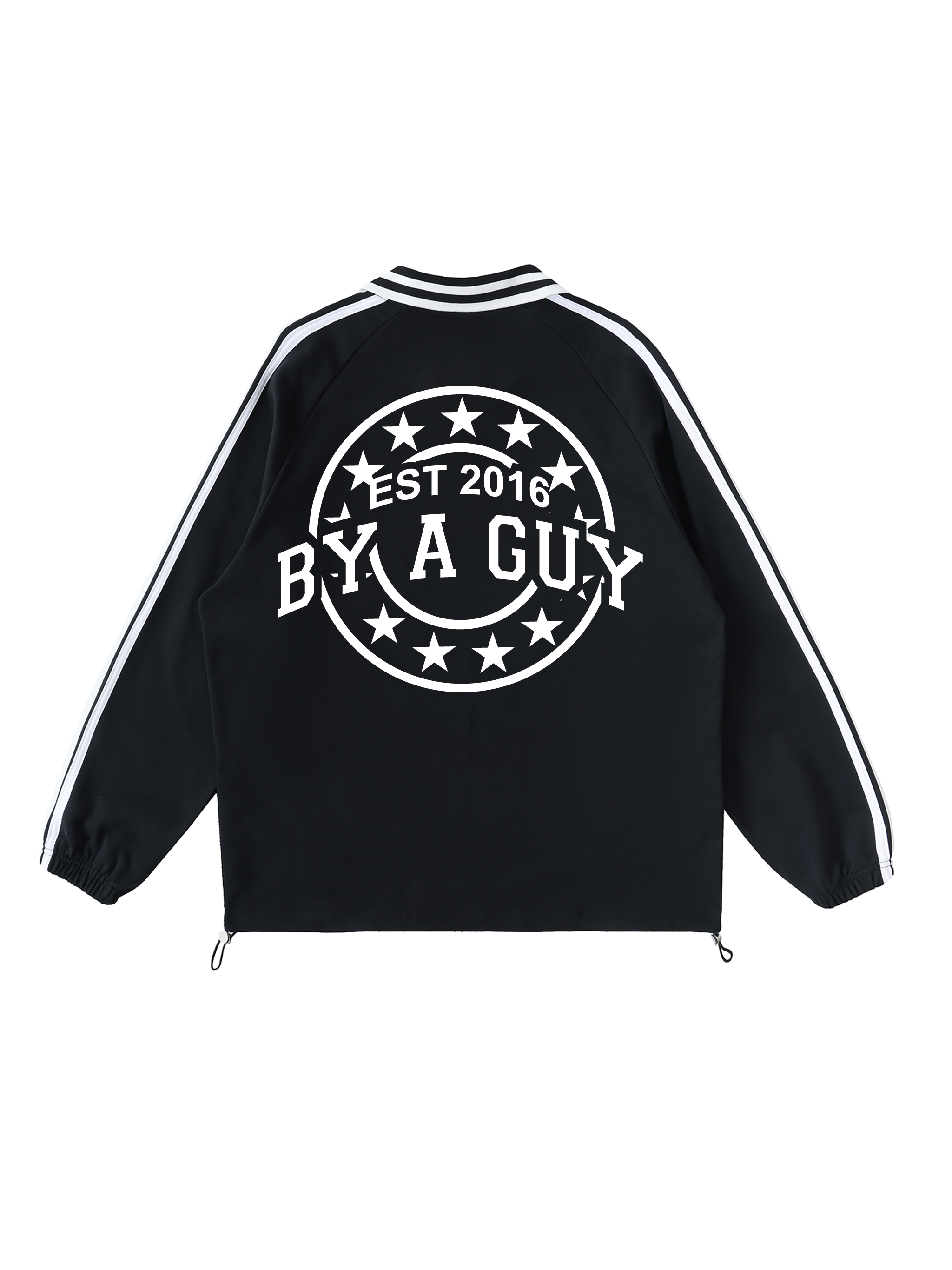 Striped Lapel Collar Sweatshirt