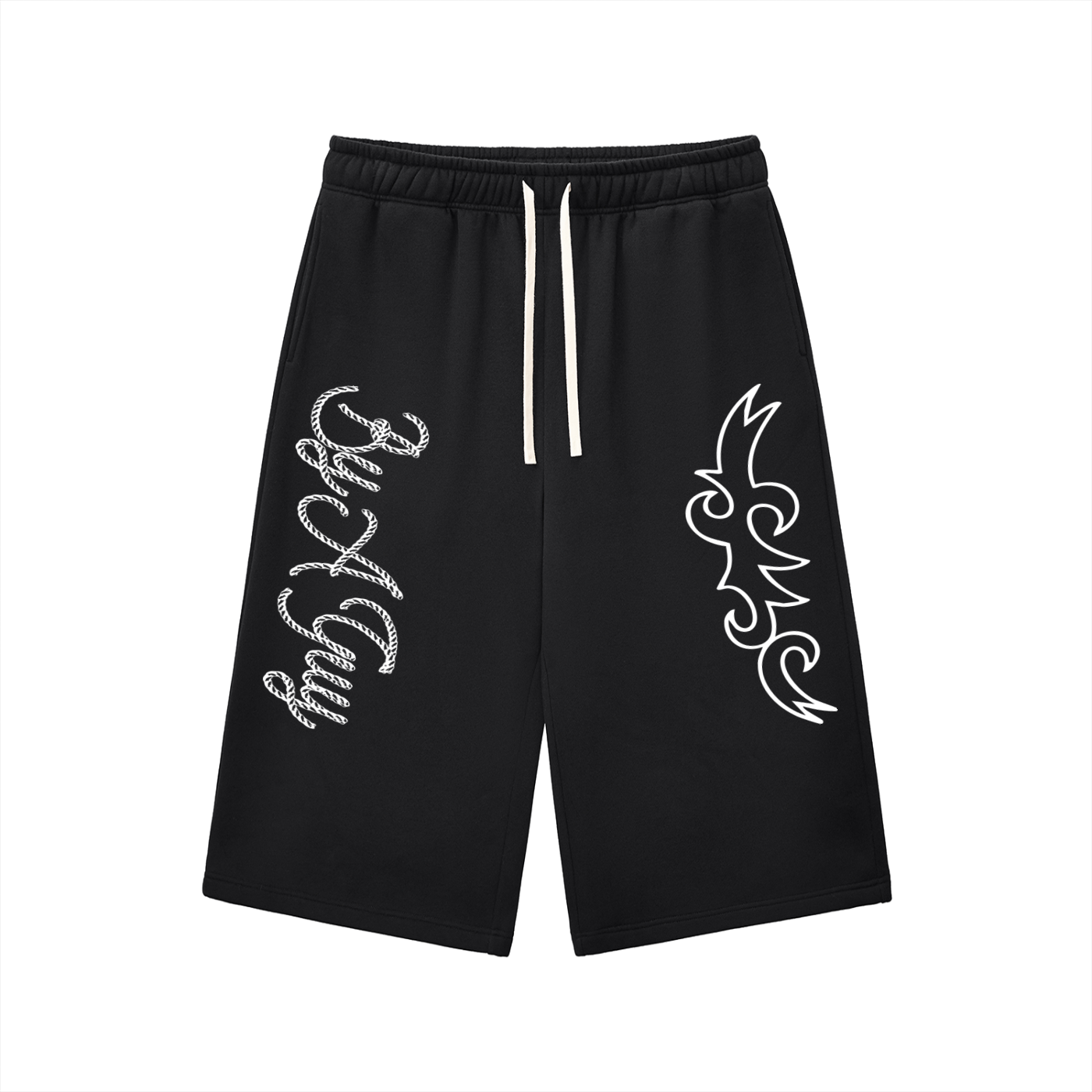 Relaxed Drawstring Three-quarter Sweatpants