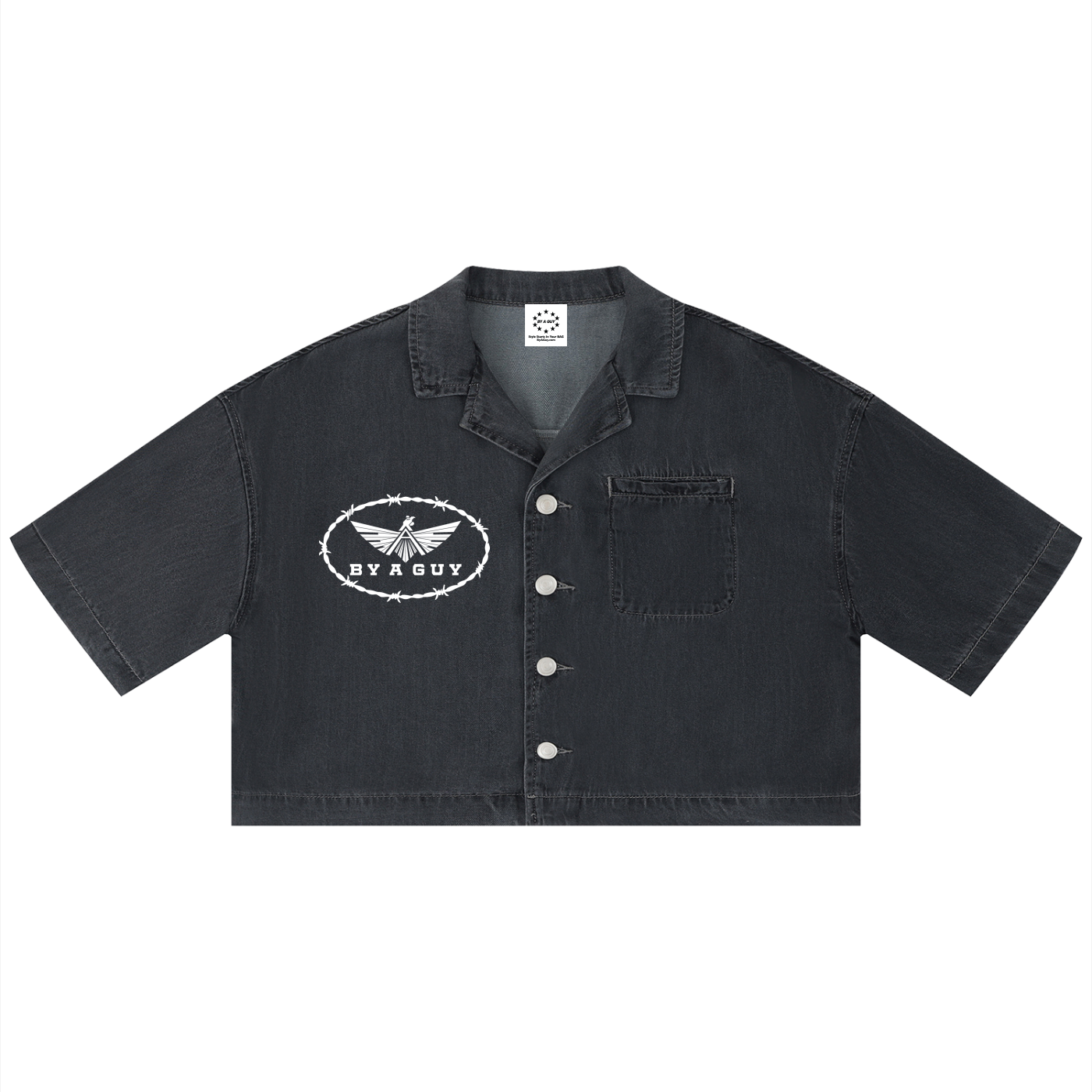 Women's Vintage Wash Boxy Cropped Shirt